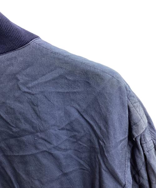 MISSONI UOMO（ミッソーニウオモ）MISSONI UOMO (ミッソーニウオモ) シルクブルゾン / イタリア製 ネイビー サイズ:50の古着・服飾アイテム