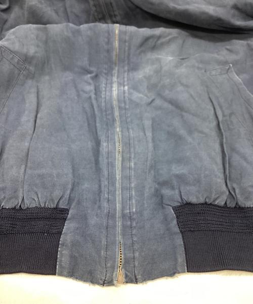 MISSONI UOMO（ミッソーニウオモ）MISSONI UOMO (ミッソーニウオモ) シルクブルゾン / イタリア製 ネイビー サイズ:50の古着・服飾アイテム