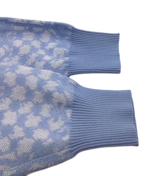 ESTNATION（エストネーション）ESTNATION (エストネーション) boussole (ブソル) レースミックスフリンジカーディガン　22S1-016 ブルー サイズ:1の古着・服飾アイテム