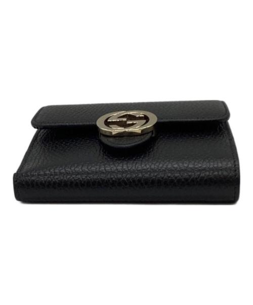 GUCCI（グッチ）GUCCI (グッチ) インターロッキングG 二つ折り財布 / 615525 / 534563 ブラックの古着・服飾アイテム