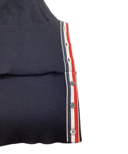 Thom Browne（トムブラウン）Thom Browne (トムブラウン) V-Neck Cardigan Vest / Vネック カーディガン ベスト ネイビー サイズ:3の古着・服飾アイテム