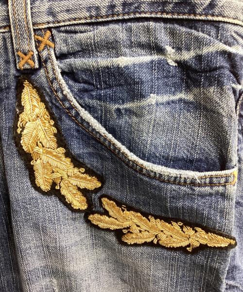 DOLCE & GABBANA（ドルチェ＆ガッバーナ）DOLCE & GABBANA (ドルチェ＆ガッバーナ) 刺繍デニムパンツ / G3S2CD インディゴ サイズ:44の古着・服飾アイテム