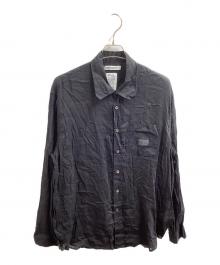 OUR LEGACY×stussy（アワーレガシー×ステューシー）の古着「WORK SHOP SHIRT / コットンシルクシャツ / 25SS 」｜ブラック
