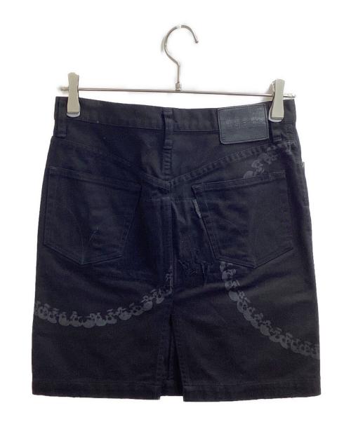 hysterics（ヒステリックス）hysterics (ヒステリックス) スカルチェーンプリントタイトスカート / 3AK-4731 ブラック サイズ:Sの古着・服飾アイテム