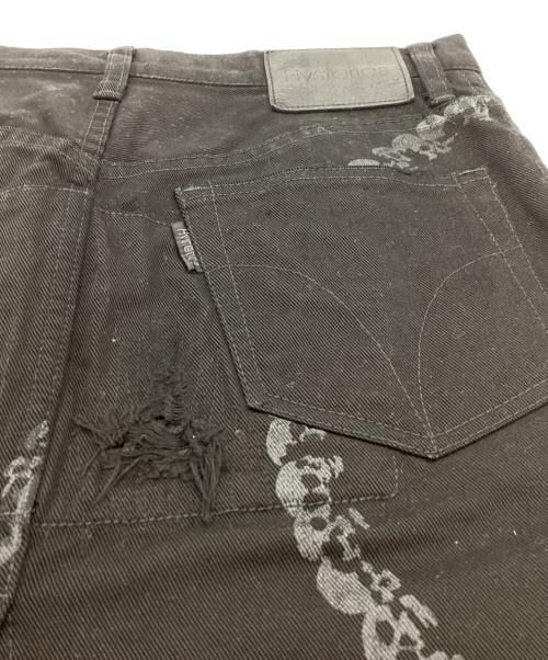 hysterics（ヒステリックス）hysterics (ヒステリックス) スカルチェーンプリントタイトスカート / 3AK-4731 ブラック サイズ:Sの古着・服飾アイテム