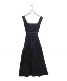 FRAY ID（フレイ アイディー）の古着「ワッシャープリーツワンピース / FWF0182116」｜ブラック