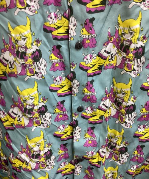 KIDILL（キディル）KIDILL (キディル) MILITARY SHIRT PUNK GIRL / ミリタリーシャツパンクガール / 25SS ARTWORK BY KAE TANAKA / KL932 ブルー サイズ:FREEの古着・服飾アイテム