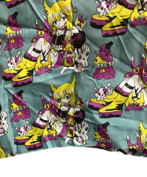 KIDILL（キディル）KIDILL (キディル) MILITARY SHIRT PUNK GIRL / ミリタリーシャツパンクガール / 25SS ARTWORK BY KAE TANAKA / KL932 ブルー サイズ:FREEの古着・服飾アイテム