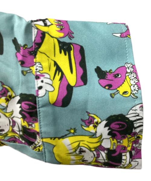 KIDILL（キディル）KIDILL (キディル) MILITARY SHIRT PUNK GIRL / ミリタリーシャツパンクガール / 25SS ARTWORK BY KAE TANAKA / KL932 ブルー サイズ:FREEの古着・服飾アイテム