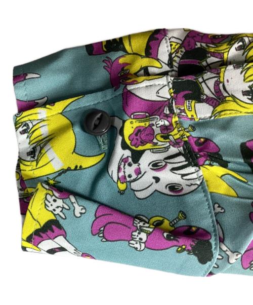 KIDILL（キディル）KIDILL (キディル) MILITARY SHIRT PUNK GIRL / ミリタリーシャツパンクガール / 25SS ARTWORK BY KAE TANAKA / KL932 ブルー サイズ:FREEの古着・服飾アイテム