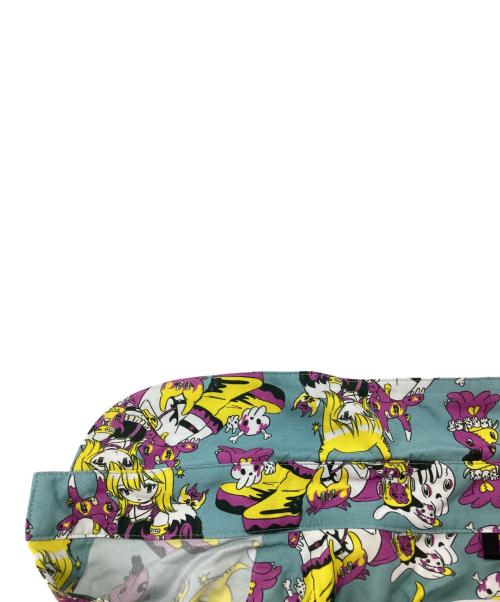 KIDILL（キディル）KIDILL (キディル) MILITARY SHIRT PUNK GIRL / ミリタリーシャツパンクガール / 25SS ARTWORK BY KAE TANAKA / KL932 ブルー サイズ:FREEの古着・服飾アイテム