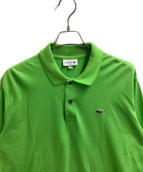 LACOSTE（ラコステ）LACOSTE (ラコステ) The Origin L/S Polo Shirt / ワンポイントロゴ / L1312LJ / MADE IN JAPAN グリーン サイズ:XXLの古着・服飾アイテム