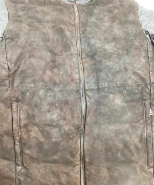 ETRO（エトロ）ETRO (エトロ) スエード切替 ペイズリー ダウンジャケット / Made in Iyaly / イタリア製 グレー サイズ:Lの古着・服飾アイテム