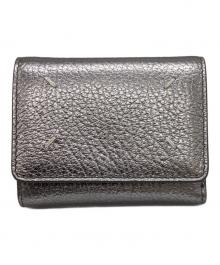 Maison Margiela（メゾンマルジェラ）の古着「グレインレザースリーフォールドウォレット / SA3UI0010 Ｐ6749 / 24年」｜グレー