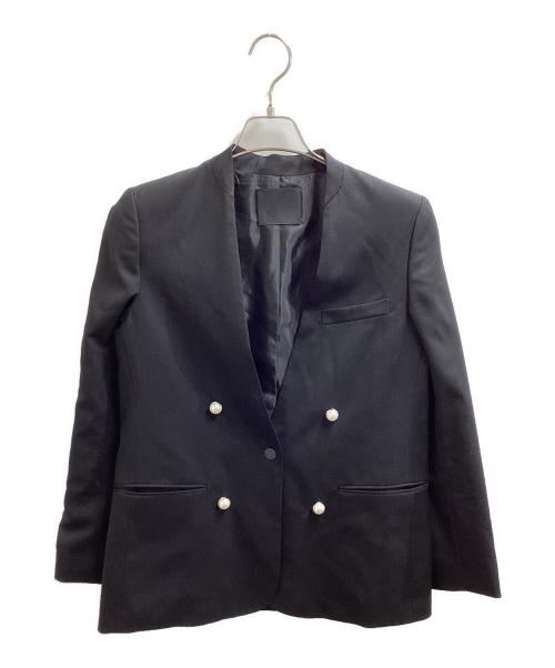CINOH（チノ）CINOH (チノ) NO COLLAR JACKET / ノーカラージャケット / BF-JK-001 ブラック サイズ:38の古着・服飾アイテム