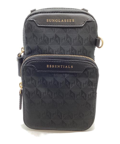 ANYA HINDMARCH（アニヤ・ハインドマーチ）ANYA HINDMARCH (アニヤ・ハインドマーチ) エッセンシャルズ・クロスボディバッグ ブラックの古着・服飾アイテム