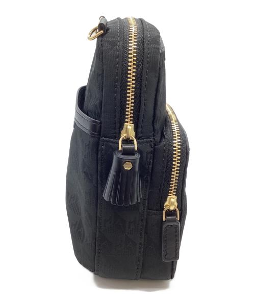 ANYA HINDMARCH（アニヤ・ハインドマーチ）ANYA HINDMARCH (アニヤ・ハインドマーチ) エッセンシャルズ・クロスボディバッグ ブラックの古着・服飾アイテム