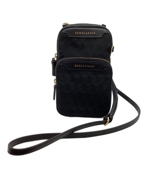 ANYA HINDMARCH（アニヤ・ハインドマーチ）ANYA HINDMARCH (アニヤ・ハインドマーチ) エッセンシャルズ・クロスボディバッグ ブラックの古着・服飾アイテム