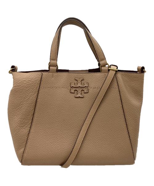 TORY BURCH（トリーバーチ）TORY BURCH (トリーバーチ) McGraw Small Bucket Bag / マグロウ スモール バケットバッグ / 10005608 ベージュの古着・服飾アイテム