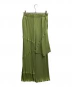 todo kotohayokozawaトゥードゥー コトハヨコザワ）の古着「プリーツパンツ」｜グリーン