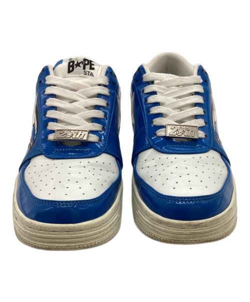A BATHING APE（ア ベイシング エイプ）A BATHING APE (ア ベイシング エイプ) BAPESTA Low Shark / ベイプスタロウ シャーク ホワイト×ブルー サイズ:25.5cmの古着・服飾アイテム
