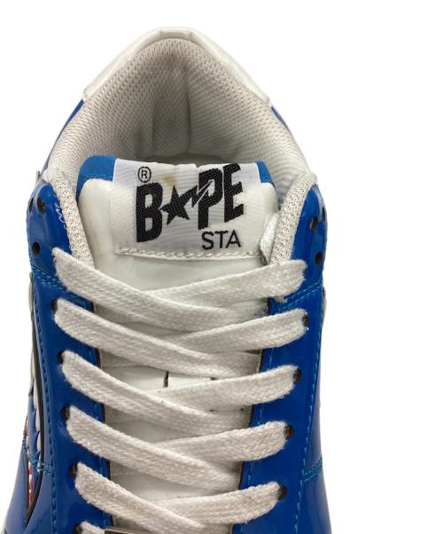 A BATHING APE（ア ベイシング エイプ）A BATHING APE (ア ベイシング エイプ) BAPESTA Low Shark / ベイプスタロウ シャーク ホワイト×ブルー サイズ:25.5cmの古着・服飾アイテム