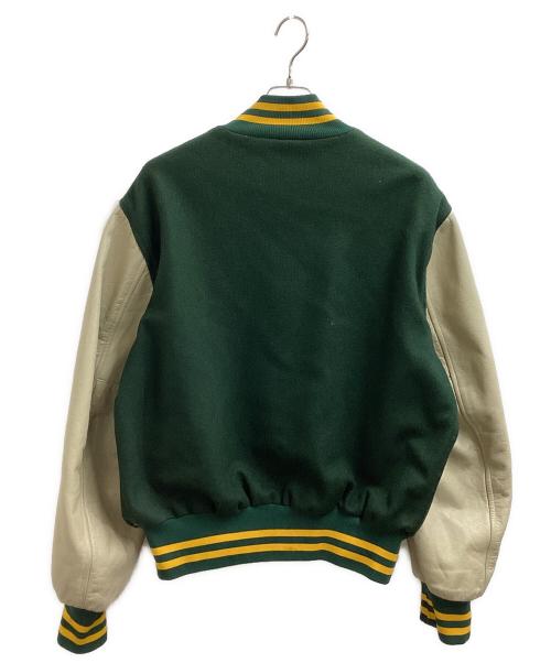 John M. grove（ジョンエムグローブ）John M. grove (ジョンエムグローブ) スタジャン / varsity jacket / USA製 / Made in USA グリーン サイズ:XLの古着・服飾アイテム