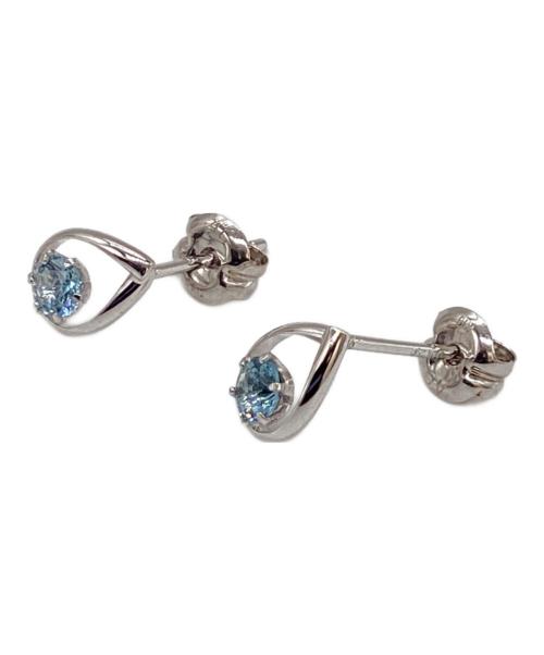 4℃（ヨンドシー）4℃ (ヨンドシー) 石付きドロップ型ピアス シルバーの古着・服飾アイテム