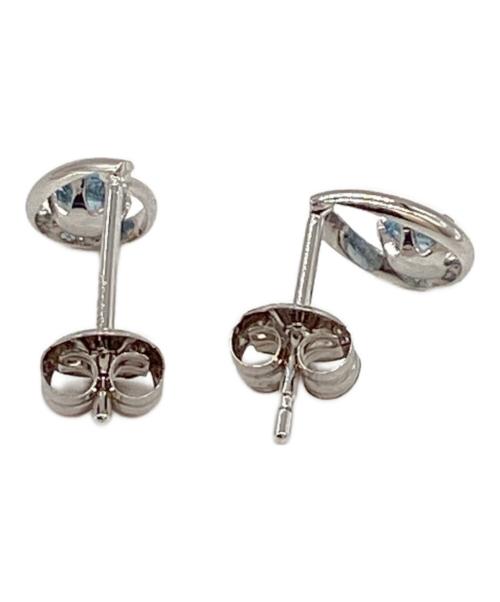 4℃（ヨンドシー）4℃ (ヨンドシー) 石付きドロップ型ピアス シルバーの古着・服飾アイテム