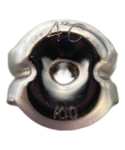 4℃（ヨンドシー）4℃ (ヨンドシー) 石付きドロップ型ピアス シルバーの古着・服飾アイテム