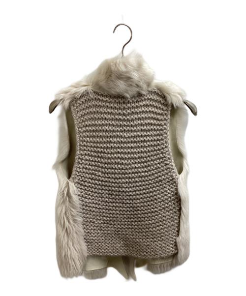 GUSHLOW&COLE（ガシュロウ＆コール）GUSHLOW&COLE (ガシュロウ＆コール) ムートンベスト / ファーベスト ホワイト サイズ:38の古着・服飾アイテム