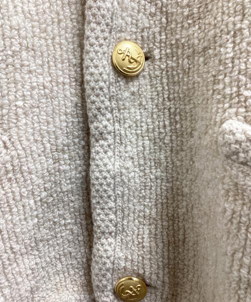 ORCIVAL（オーシバル）ORCIVAL (オーシバル) BOUCLE KNIT CREWNECK CARDIGAN / ブークレニット クルーネックカーディガン ベージュ サイズ:1の古着・服飾アイテム