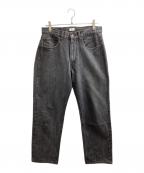CIOTAシオタ）の古着「スビンコットン13.5ozテーパードデニム」｜ブラック