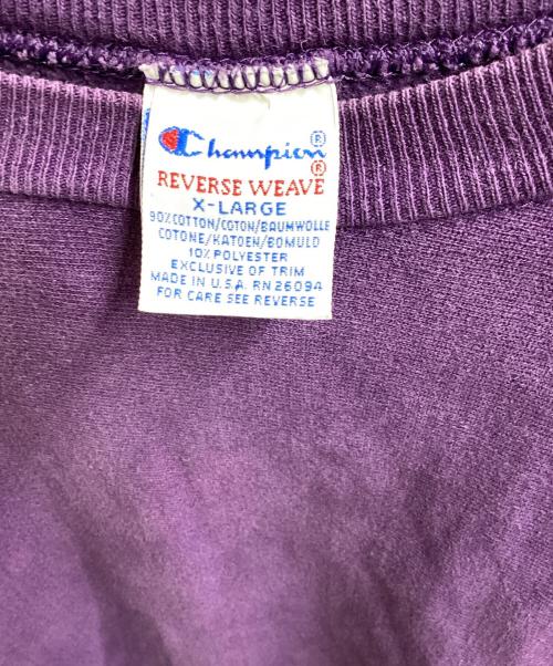 Champion REVERSE WEAVE（チャンピオン リバース ウィーブ）Champion REVERSE WEAVE (チャンピオン リバース ウィーブ) スウェット /刺繍ﾀｸﾞ / 90s / MADE IN USA  パープル サイズ:XLの古着・服飾アイテム