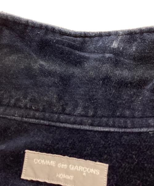 COMME des GARCONS HOMME（コムデギャルソン オム）COMME des GARCONS HOMME (コムデギャルソン オム) ベロアシャツ / velour shirt / HG-B094 / AD2002 / 田中オム / Made in JAPAN ネイビー サイズ:記載なしの古着・服飾アイテム