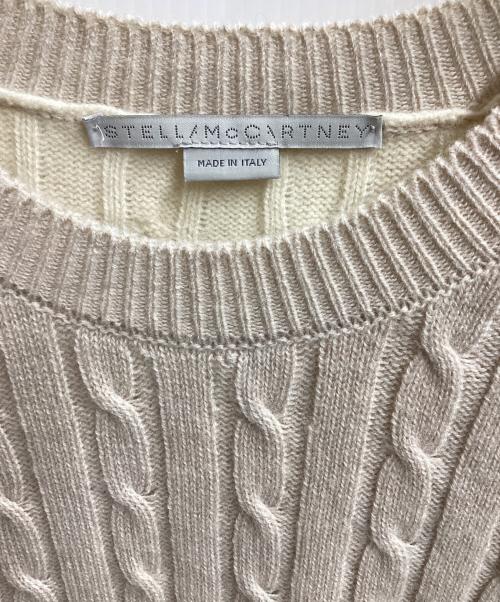 STELLA McCARTNEY（ステラマッカートニー）STELLA McCARTNEY (ステラマッカートニー) シースルー切替 ニット / Sheer Panel Knit / 202114D1207 / Made in Italy / イタリア製 アイボリー サイズ:34の古着・服飾アイテム