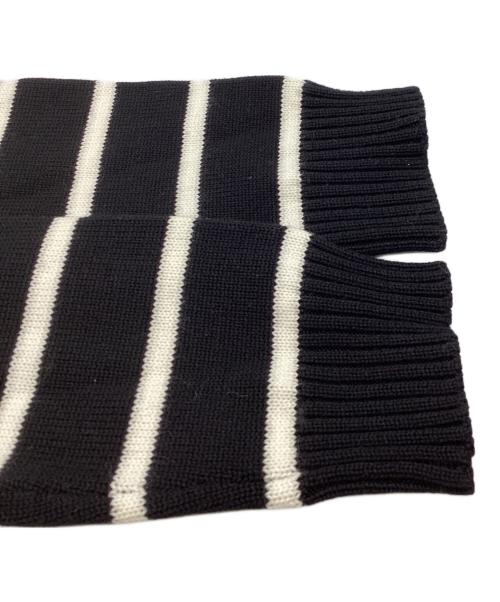 RED VALENTINO（レッドヴァレンティノ）RED VALENTINO (レッドヴァレンティノ) ボーダー ニットカーディガン / border pattern /  Knit cardigan / UR3KA00P ブラック サイズ:Mの古着・服飾アイテム