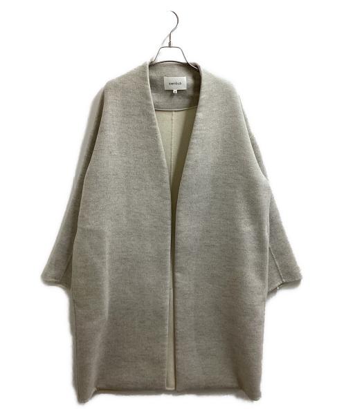 ENFOLD（エンフォルド）ENFOLD (エンフォルド) ソフトリバーノーカラーコート / 300AA130-1800 グレー サイズ:38の古着・服飾アイテム
