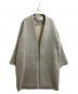 ENFOLD（エンフォルド）の古着「ソフトリバーノーカラーコート / 300AA130-1800」｜グレー
