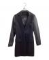 ALEXANDER WANG（アレキサンダー・ワン）の古着「レザー切替チェスターコート / Leather-sleeved Chester coat / 21-05-0004」｜ブラック
