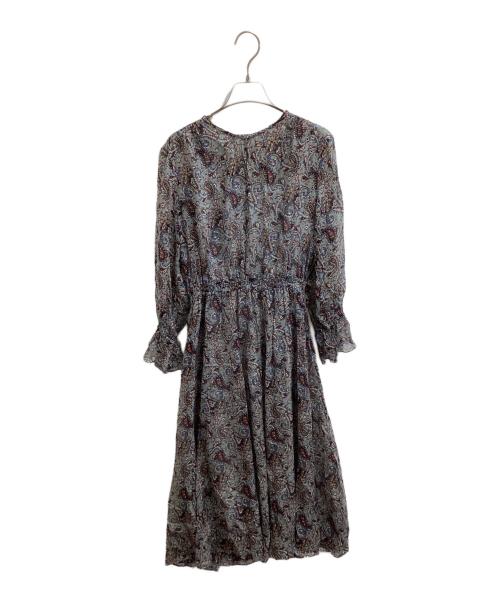 ANAYI（アナイ）ANAYI (アナイ) ペイズリー柄 シルクロングワンピース / 102027-14-200 グリーン サイズ:38の古着・服飾アイテム