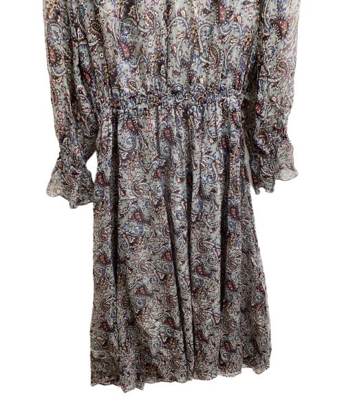 ANAYI（アナイ）ANAYI (アナイ) ペイズリー柄 シルクロングワンピース / 102027-14-200 グリーン サイズ:38の古着・服飾アイテム