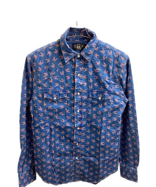 RRL（ダブルアールエル）RRL (ダブルアールエル) 2丁拳銃柄ウエスタンシャツ インディゴ サイズ:Sの古着・服飾アイテム