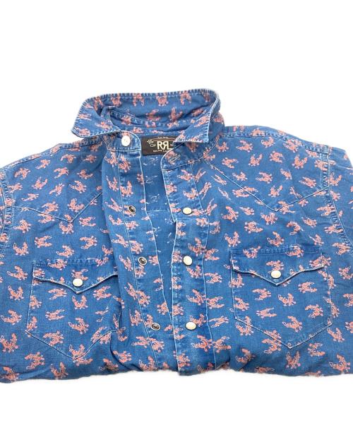 RRL（ダブルアールエル）RRL (ダブルアールエル) 2丁拳銃柄ウエスタンシャツ インディゴ サイズ:Sの古着・服飾アイテム