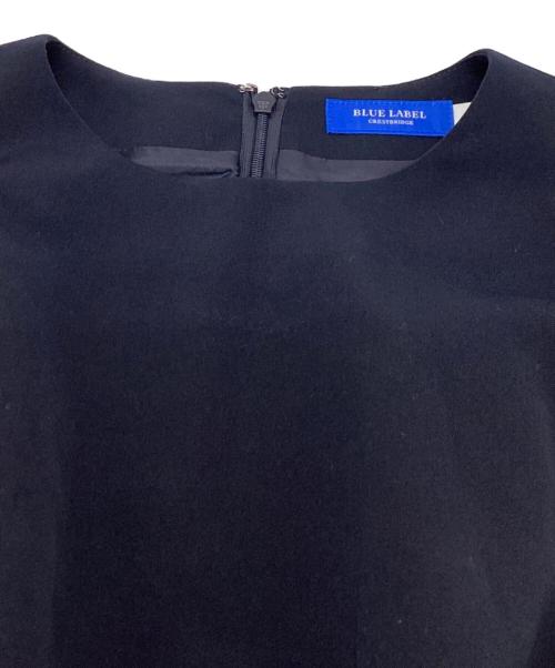 BLUE LABEL CRESTBRIDGE（ブルーレーベルクレストブリッジ）BLUE LABEL CRESTBRIDGE (ブルーレーベルクレストブリッジ) プルタスツイルパーシャルドレス　55J03-503-29 ネイビー サイズ:36の古着・服飾アイテム