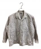 COMME des GARCONS HOMMEコムデギャルソン オム）の古着「キルティングステッチ ループ開襟シャツ　HB-040450　AD1997 田中オム」｜ホワイト