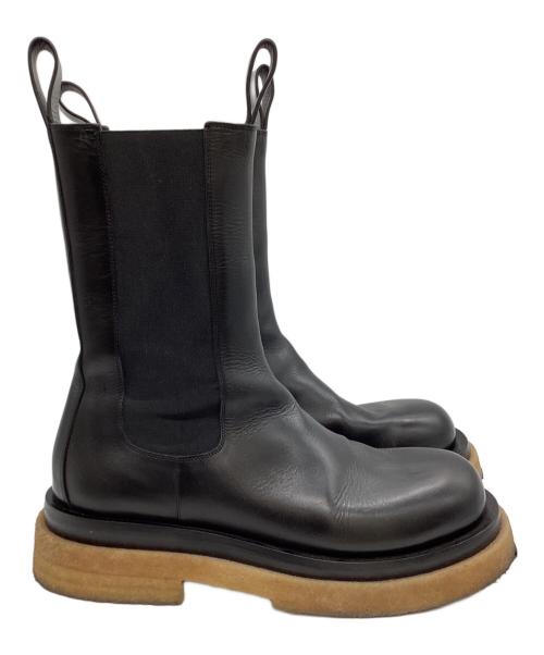 BOTTEGA VENETA（ボッテガベネタ）BOTTEGA VENETA (ボッテガベネタ) サイドゴアブーツ　ラグブーツ　　Lug Boots ブラック サイズ:45の古着・服飾アイテム