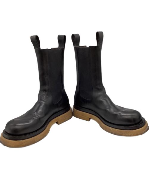 BOTTEGA VENETA（ボッテガベネタ）BOTTEGA VENETA (ボッテガベネタ) サイドゴアブーツ　ラグブーツ　　Lug Boots ブラック サイズ:45の古着・服飾アイテム