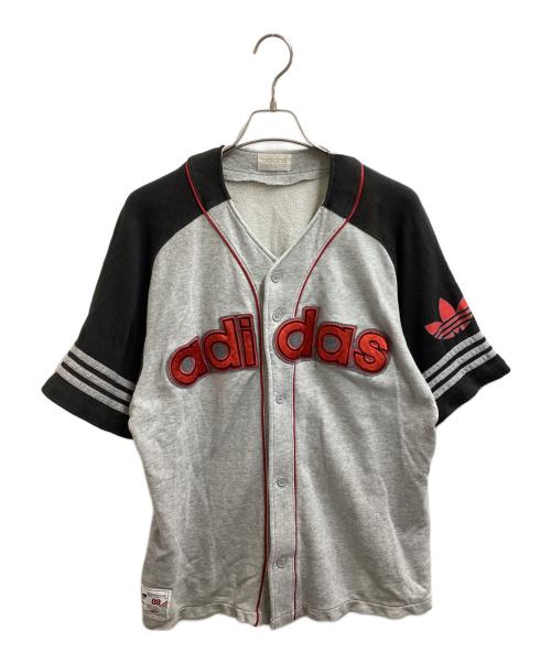 adidas（アディダス）adidas (アディダス) ベースボールシャツ グレー サイズ:Lの古着・服飾アイテム