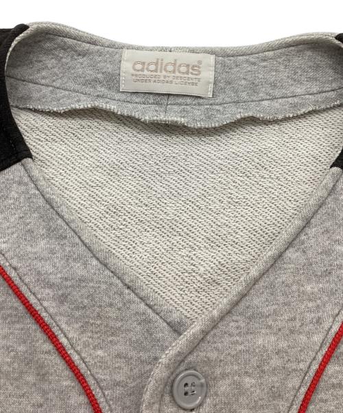 adidas（アディダス）adidas (アディダス) ベースボールシャツ グレー サイズ:Lの古着・服飾アイテム
